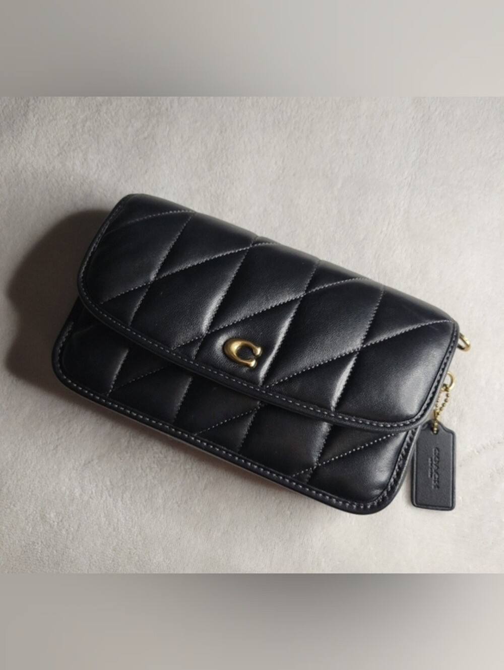 Authentic Coach Hayden Crossbody in Black Quilted Leather